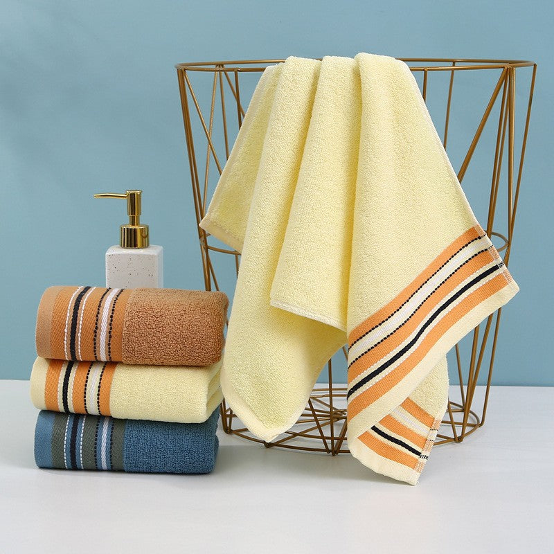 Premium Terry Bath Towel With Elegant Striped Border 
Maetiva