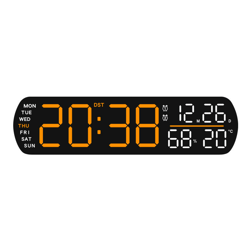 Digital wall clock with temperature and hygrometer display 
Maetiva