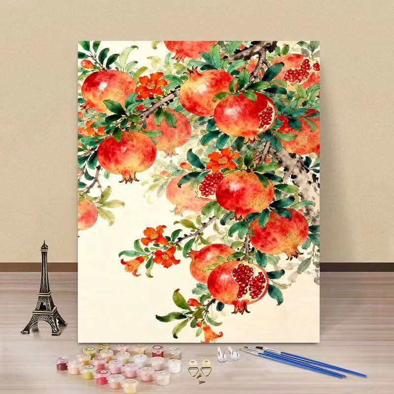 Artistic Pomegranate DIY Paint by Numbers Kit 
Maetiva