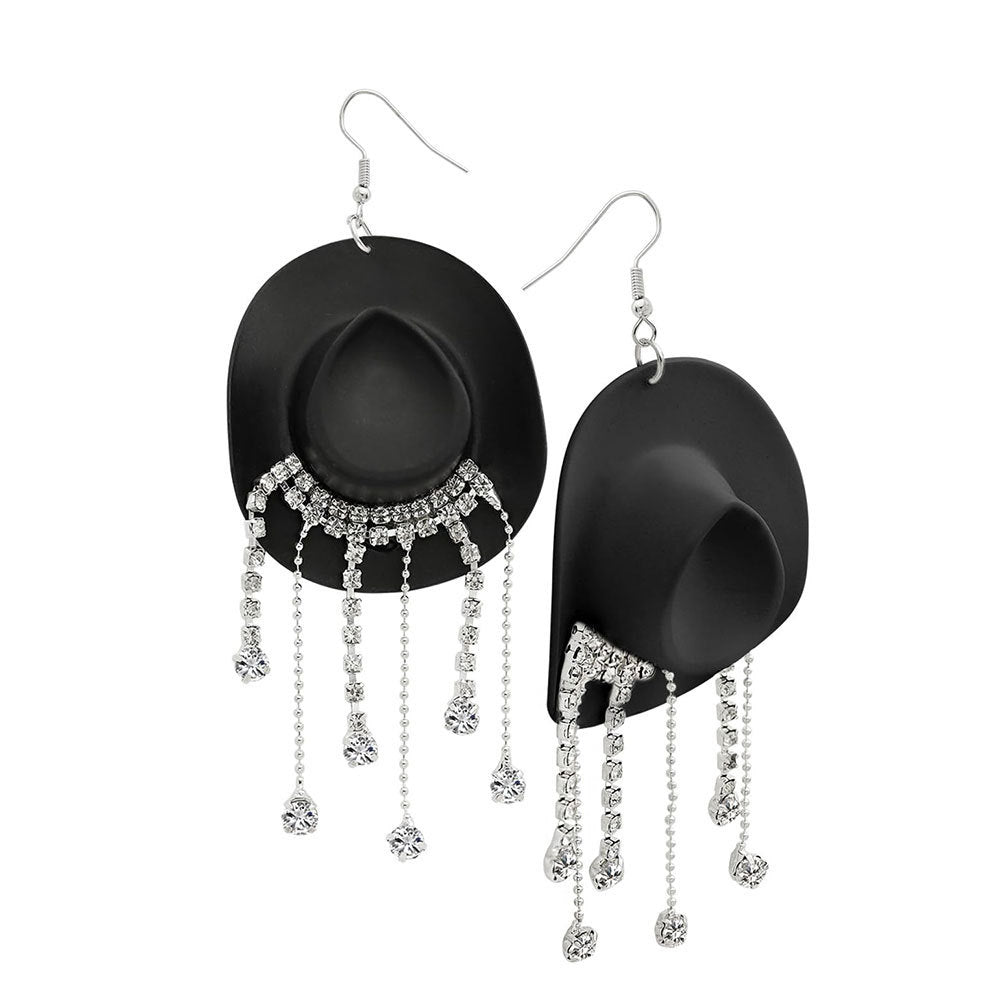 Cowboy Hat Inspired Dangle Earrings 
Maetiva