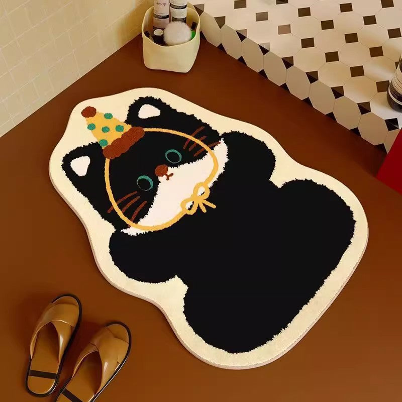 Cartoon Cat-Themed Bath Mat 
Maetiva