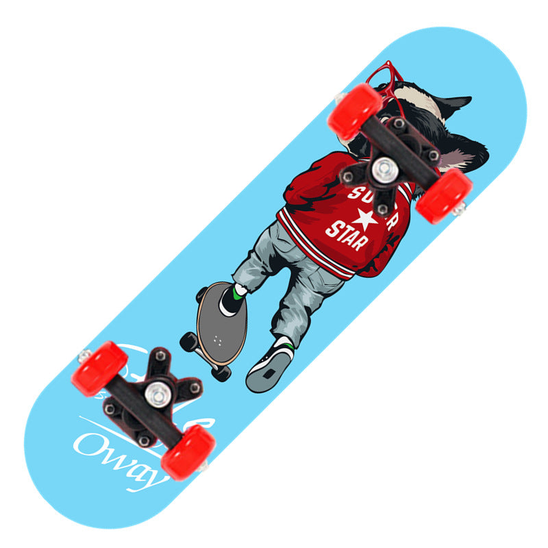 Stunt Skateboard with Anti-Slip Deck and Smooth Wheels