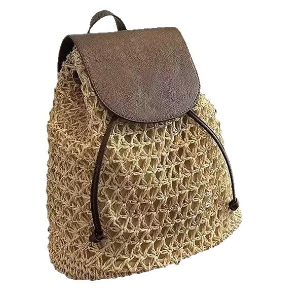 Handcrafted backpack bag made of natural material 
Maetiva