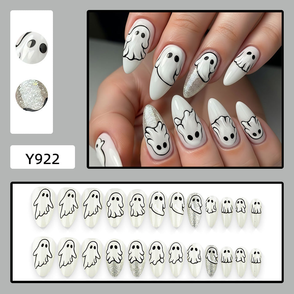 Creative Ghost Design Nail Art 
Maetiva
