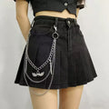 Pleated skirt with stylish chains by 
Maetiva