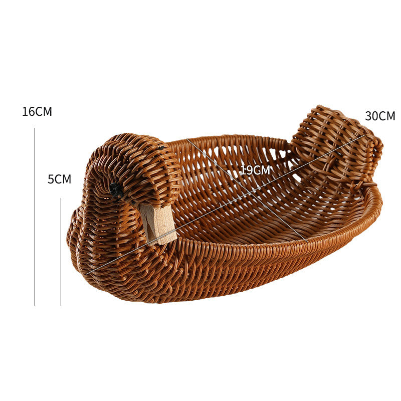 Decorative Woven Duck-Shaped Storage Basket 
Maetiva
