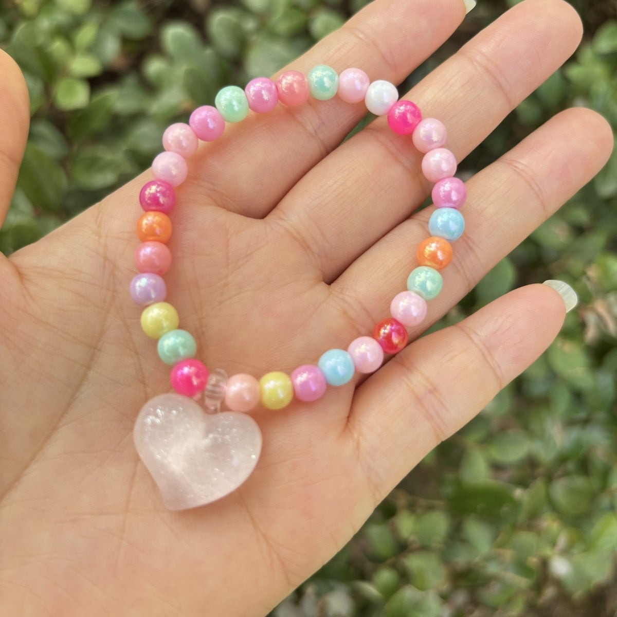 Cute bracelet with elephant charm Made of glass 
Maetiva