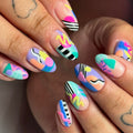 Artistic Patterned Press-On Nails 
Maetiva