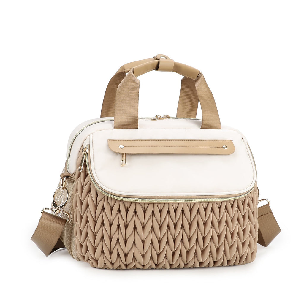 Modular handbag with braided design 
Maetiva