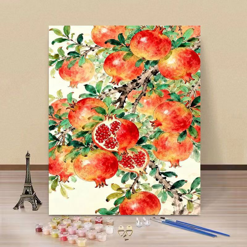 Artistic Pomegranate DIY Paint by Numbers Kit 
Maetiva