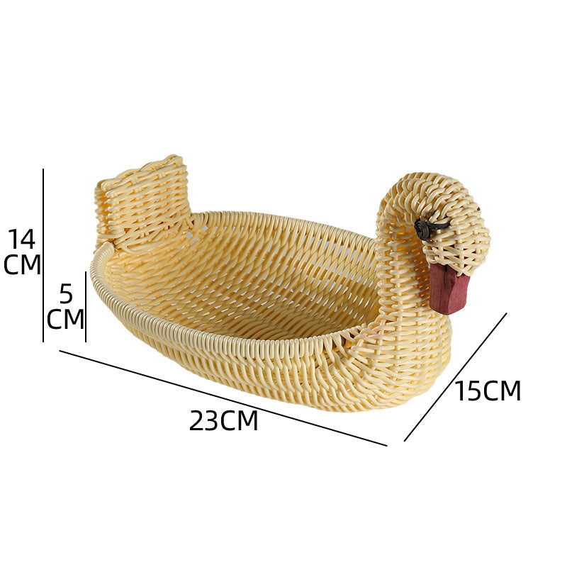 Decorative Woven Duck-Shaped Storage Basket 
Maetiva