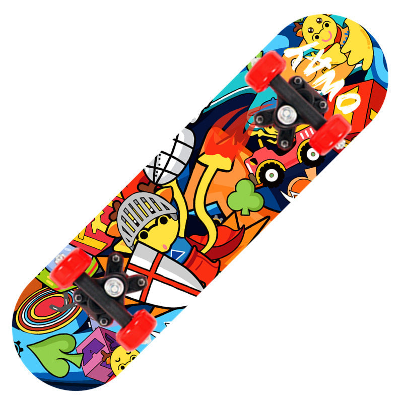 Stunt Skateboard with Anti-Slip Deck and Smooth Wheels