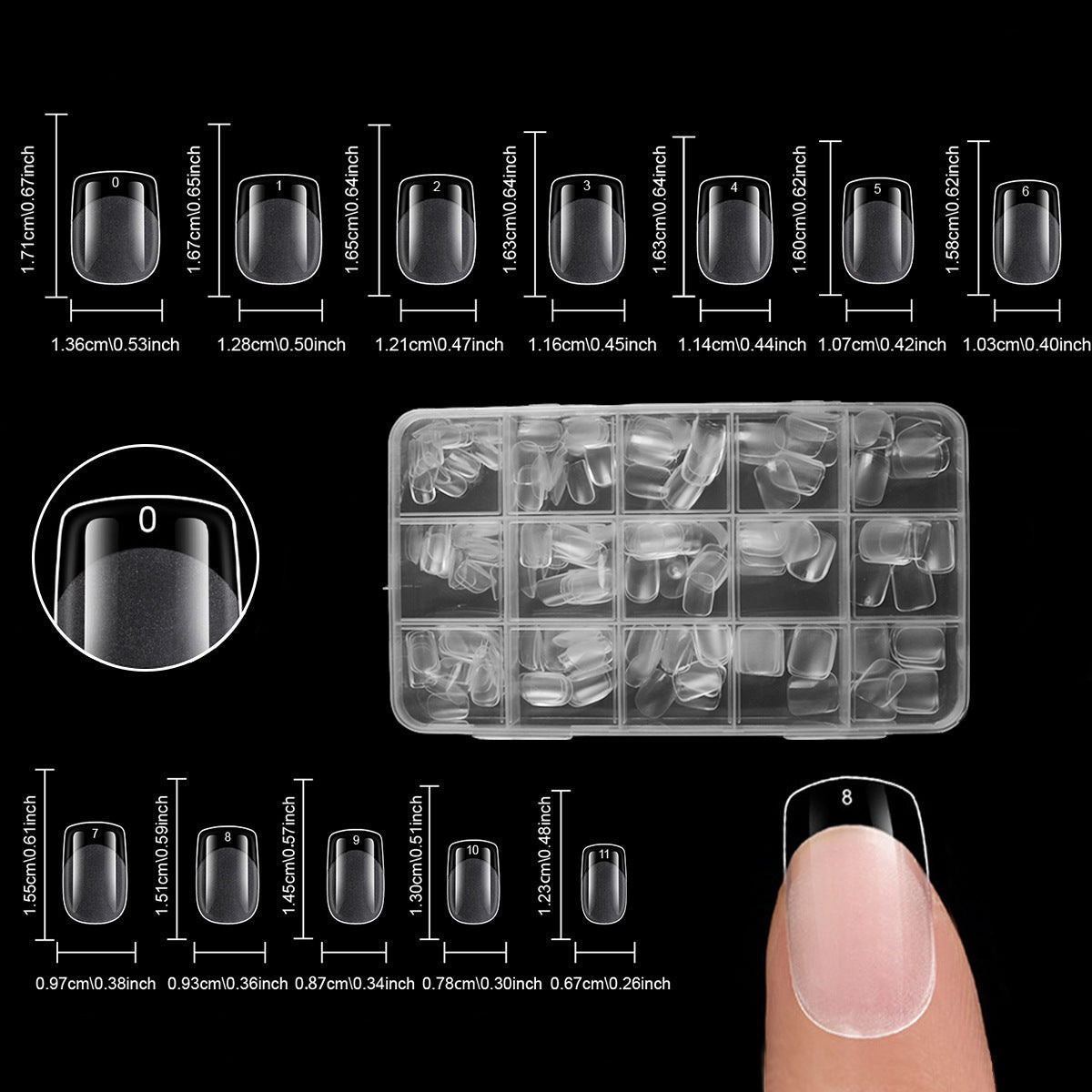 Premium Clear Press-On Nail Tips 
Maetiva