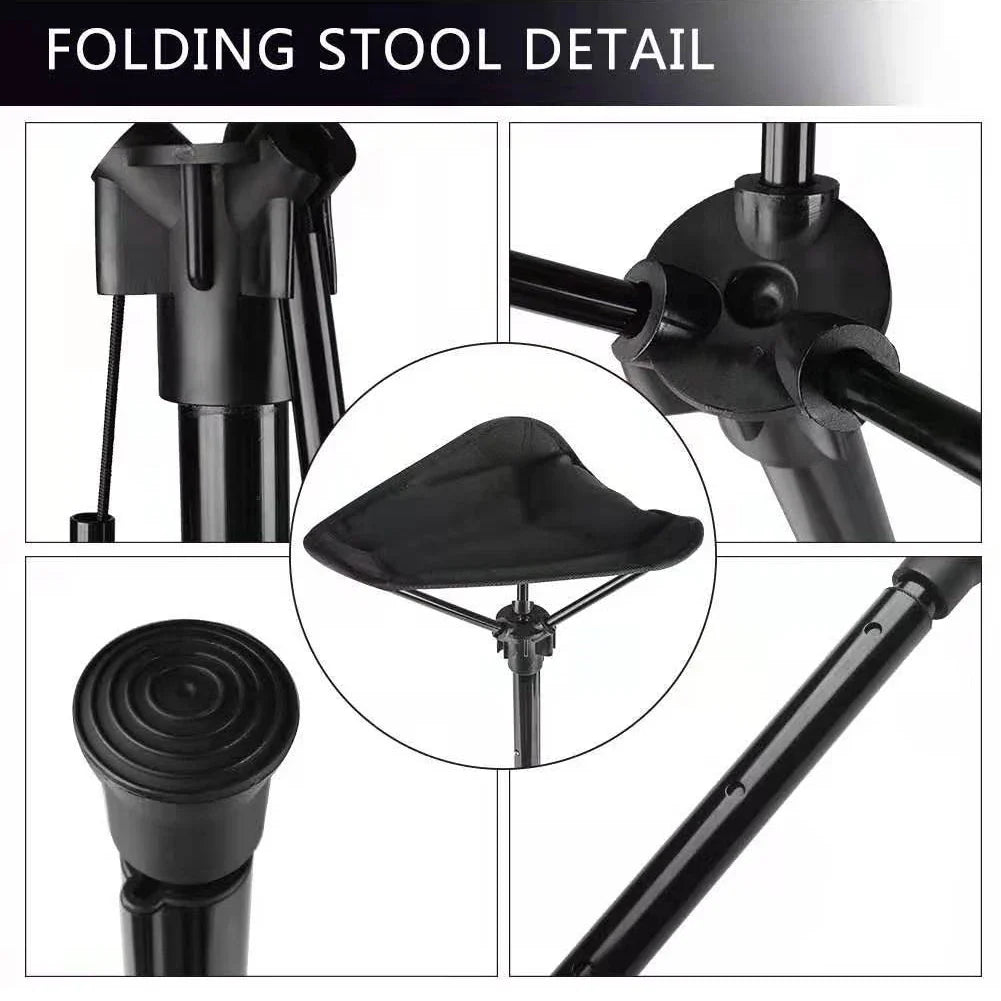 Maetiva | Adjustable Aluminum Alloy Folding Camping Stool 125kg Load Bearing for Hiking Travel
