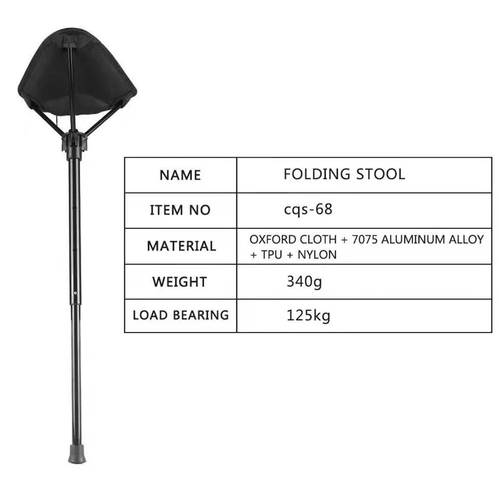 Maetiva | Adjustable Aluminum Alloy Folding Camping Stool 125kg Load Bearing for Hiking Travel