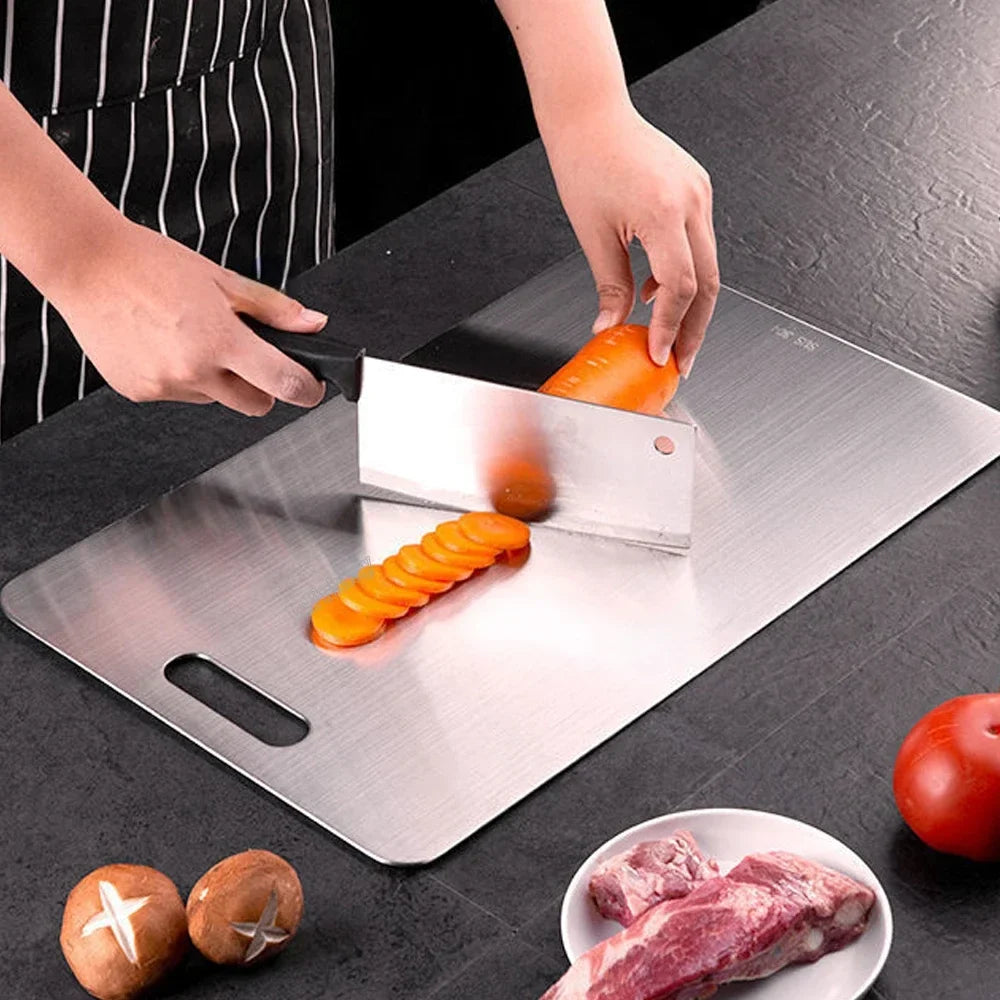 Stainless Steel Chopping Board — Heavy Duty, Professional Grade, Food Safe, Easy Clean, Durable, Rust Resistant