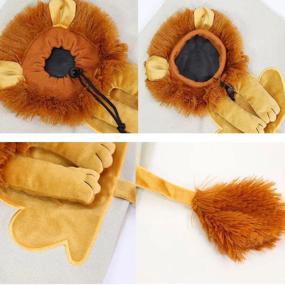 Lion Pet Shoulder Bag – Soft Cotton Canvas Cat & Small Dog