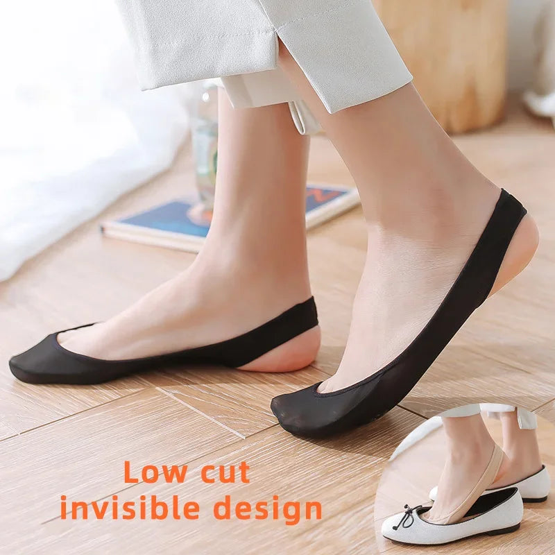 Invisible Low-Cut Footies with Silicone Grip for Heels &  Loafers