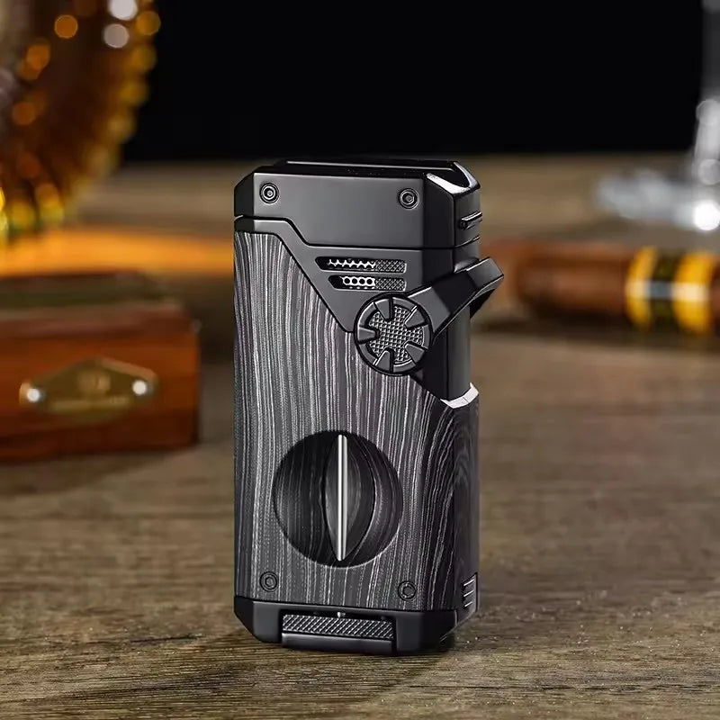 Deep Blue Quad Flame Refillable Torch Lighter