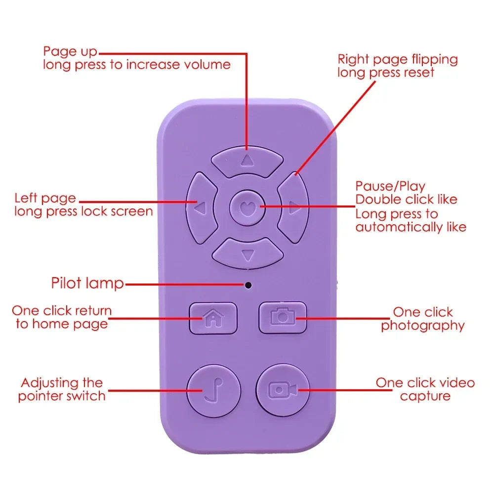 Photo Blast Rechargeable Selfie Bluetooth Remote Controller