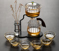 Vintage Pumpkin-Inspired Glass Tea Set