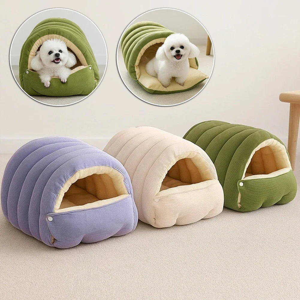 Warm Enclosed Pet House with Removable Washable Cover for Cats & Small Dogs