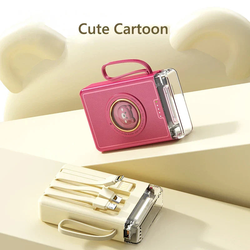 Mini Cute Built-in Cable LED Powerbank