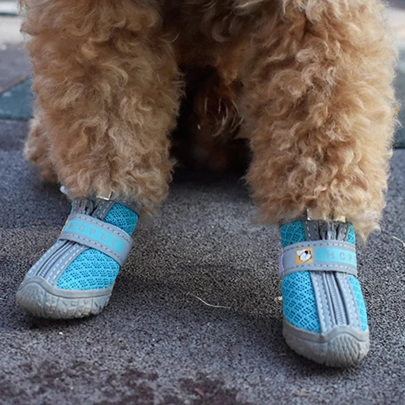 Breathable Mesh Dog Shoes  – Anti-Slip  rubber soles