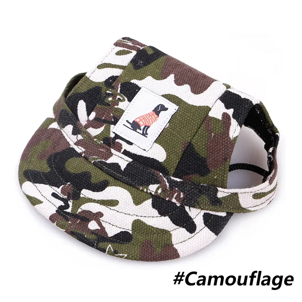 Adjustable Dog Cap with Ear Holes
