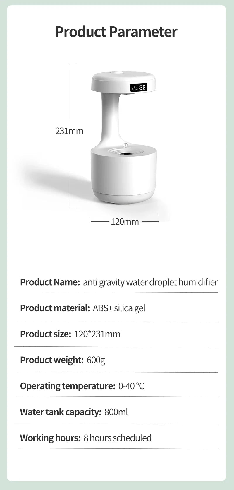 Gravity Mist Humidifier