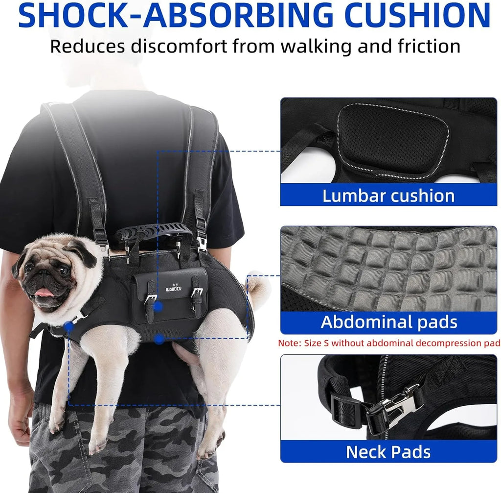 Dog Carrier Backpack – Full Body Support Harness for Medium Breeds with Joint Pain & Mobility Issues