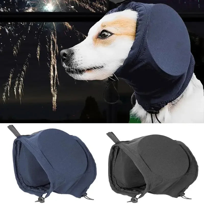 Maetiva | Noise-Suppressing Dog Ear Protectors | Comfortable, Breathable Polyester for Fireworks & Thunderstorm Anxiety Relief