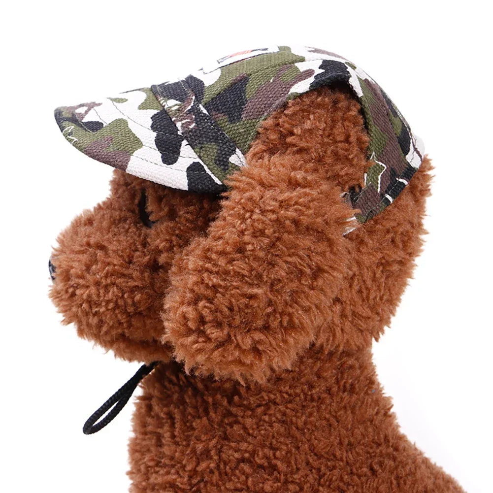 Adjustable Dog Cap with Ear Holes