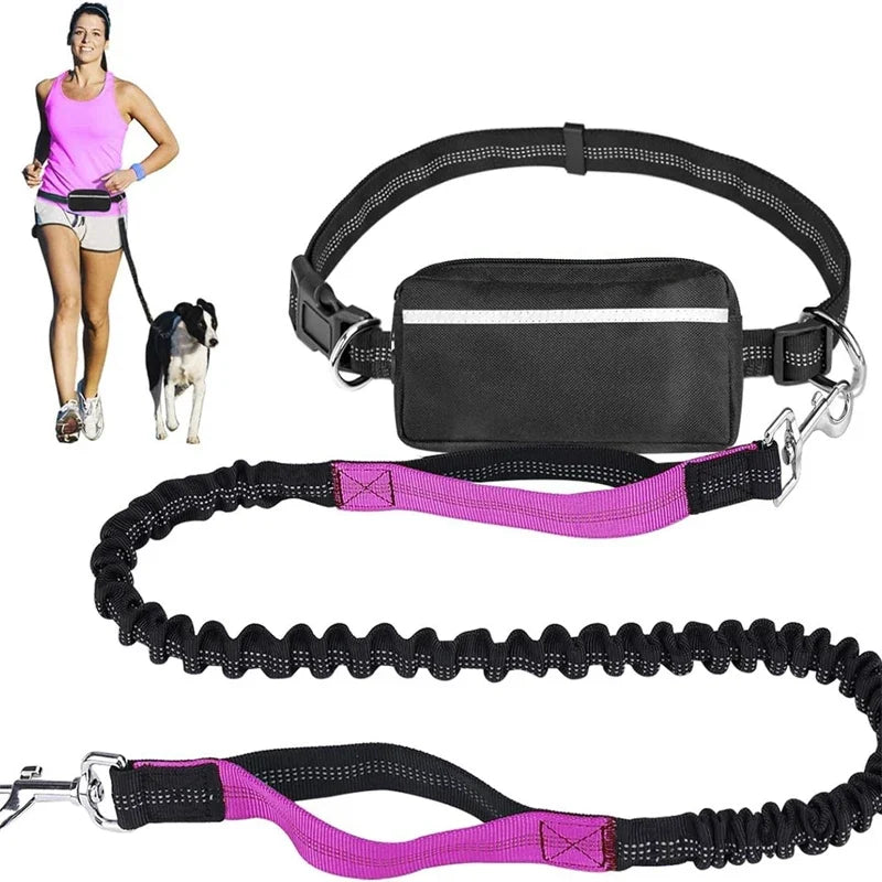 Multifunctional Sports Waist Bag with Hands-Free Dog Leash
