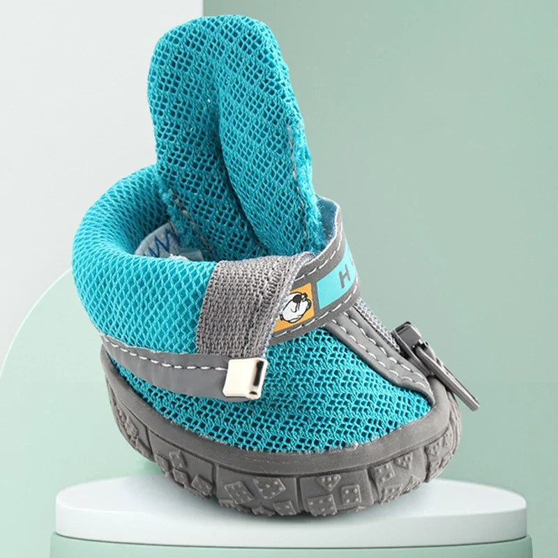 Breathable Mesh Dog Shoes  – Anti-Slip  rubber soles