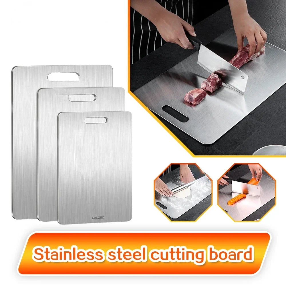 Stainless Steel Chopping Board — Heavy Duty, Professional Grade, Food Safe, Easy Clean, Durable, Rust Resistant