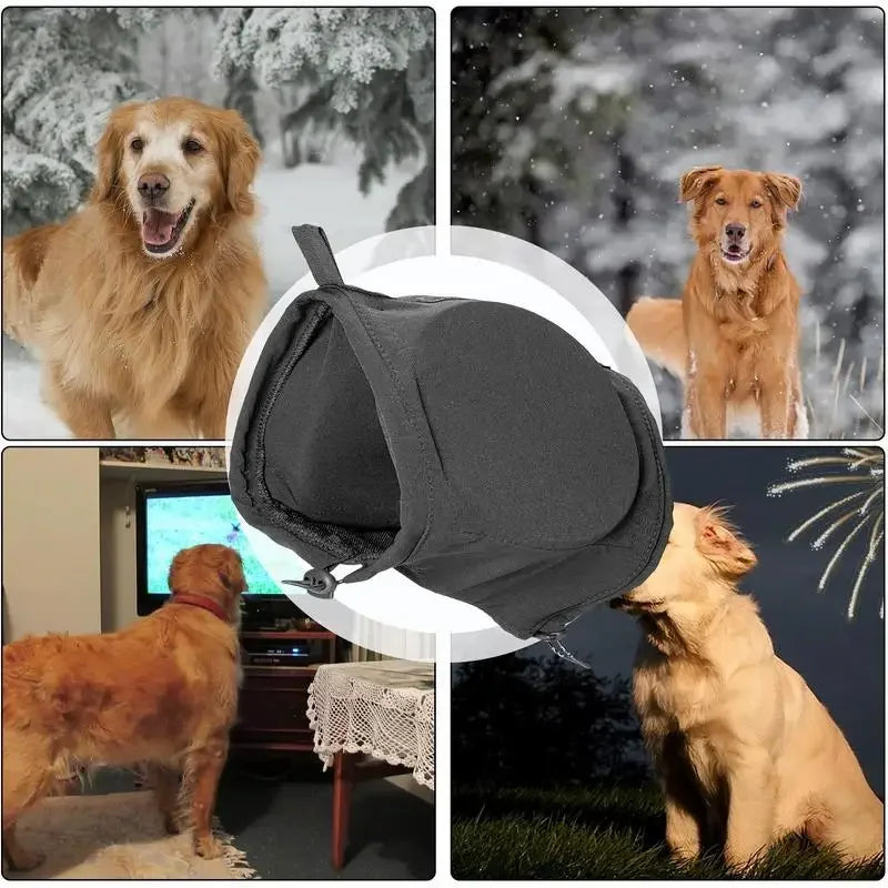 Maetiva | Noise-Suppressing Dog Ear Protectors | Comfortable, Breathable Polyester for Fireworks & Thunderstorm Anxiety Relief