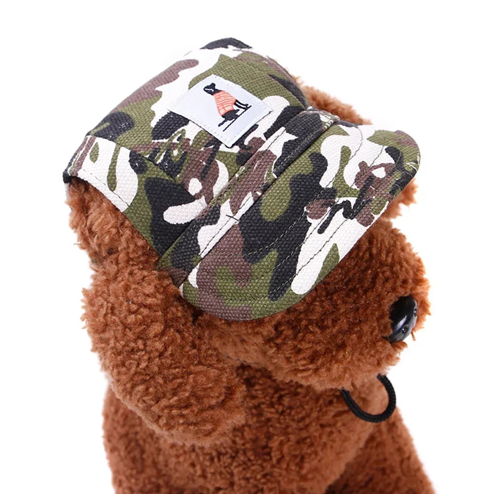 Adjustable Dog Cap with Ear Holes