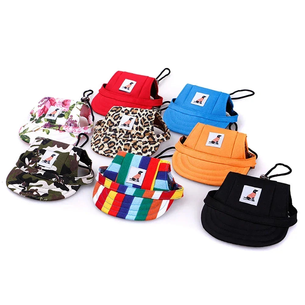 Adjustable Dog Cap with Ear Holes