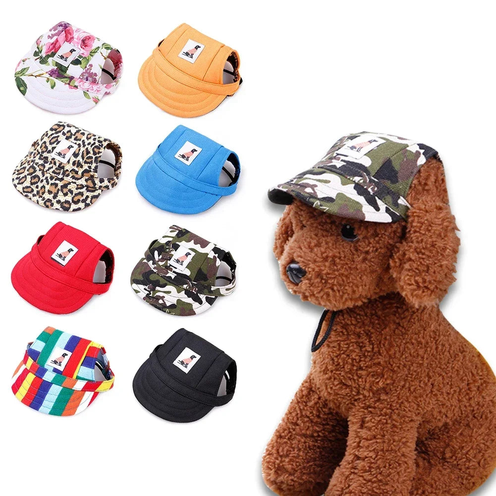 Adjustable Dog Cap with Ear Holes