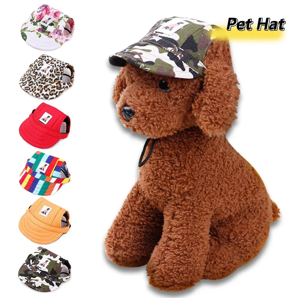 Adjustable Dog Cap with Ear Holes