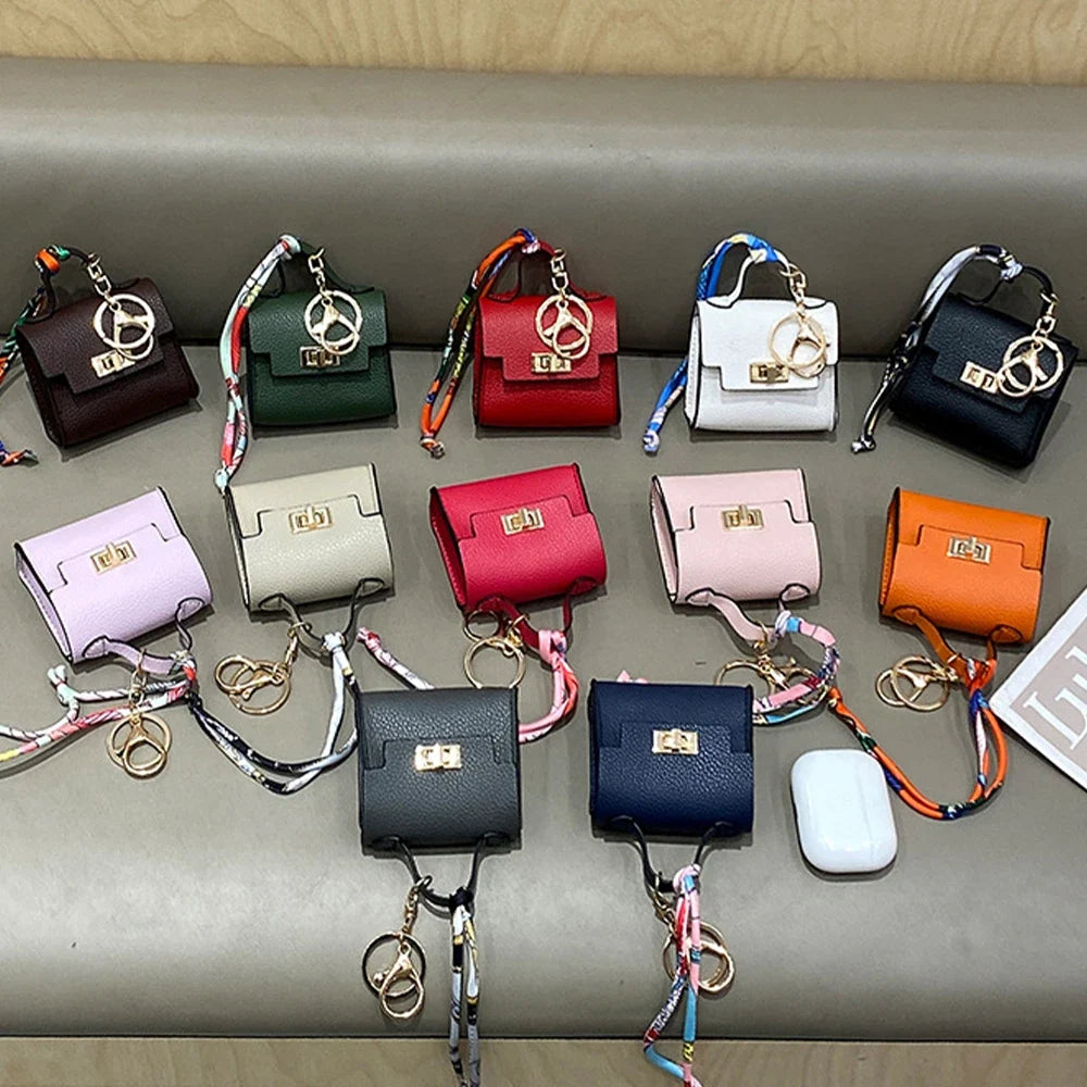 Mini Square Leather Bag Charm — Adorable Accessory, Chic, Stylish, Compact, Versatile
