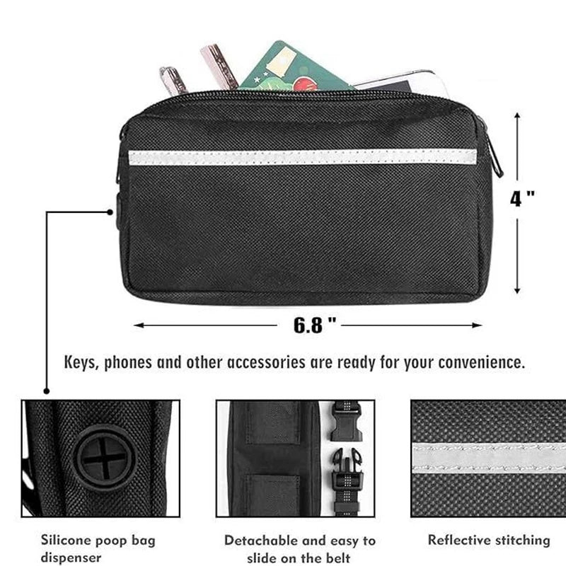 Multifunctional Sports Waist Bag with Hands-Free Dog Leash