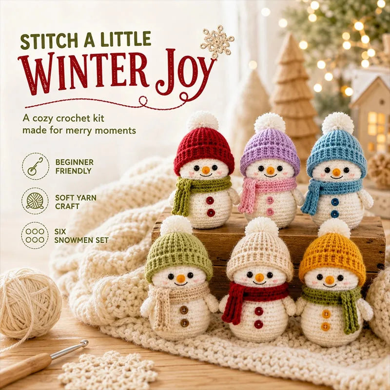 DIY Crochet Snowman Amigurumi Kit