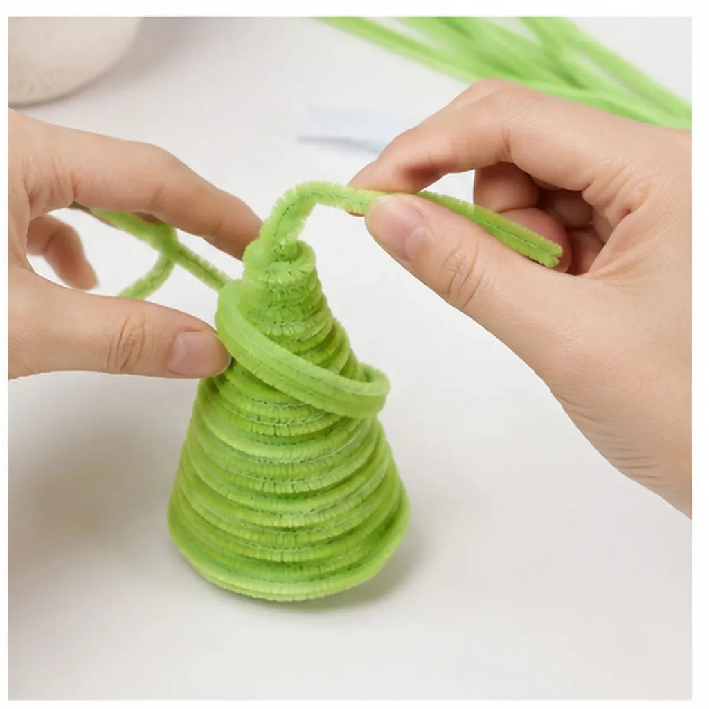 DIY Pipe-Cleaner Christmas Tree House Kit with Lights
