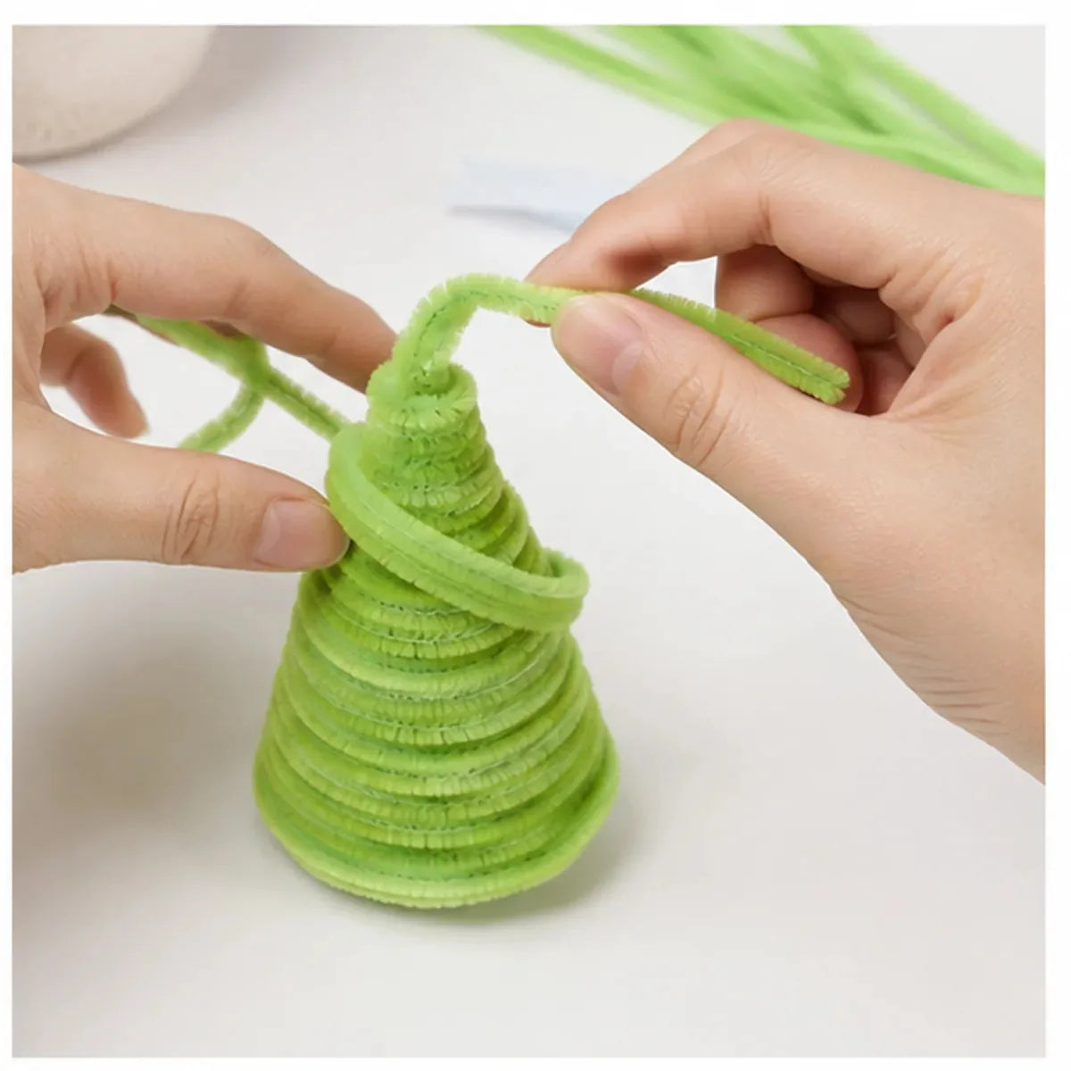 DIY Pipe-Cleaner Christmas Tree House Kit with Lights