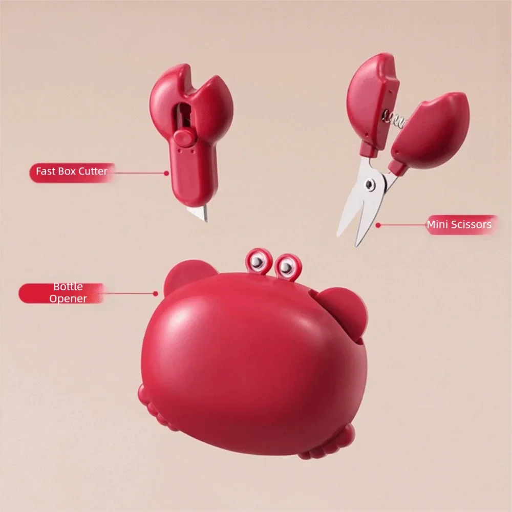 Friendly Crab Box & Bottle Opener Scissors Tool