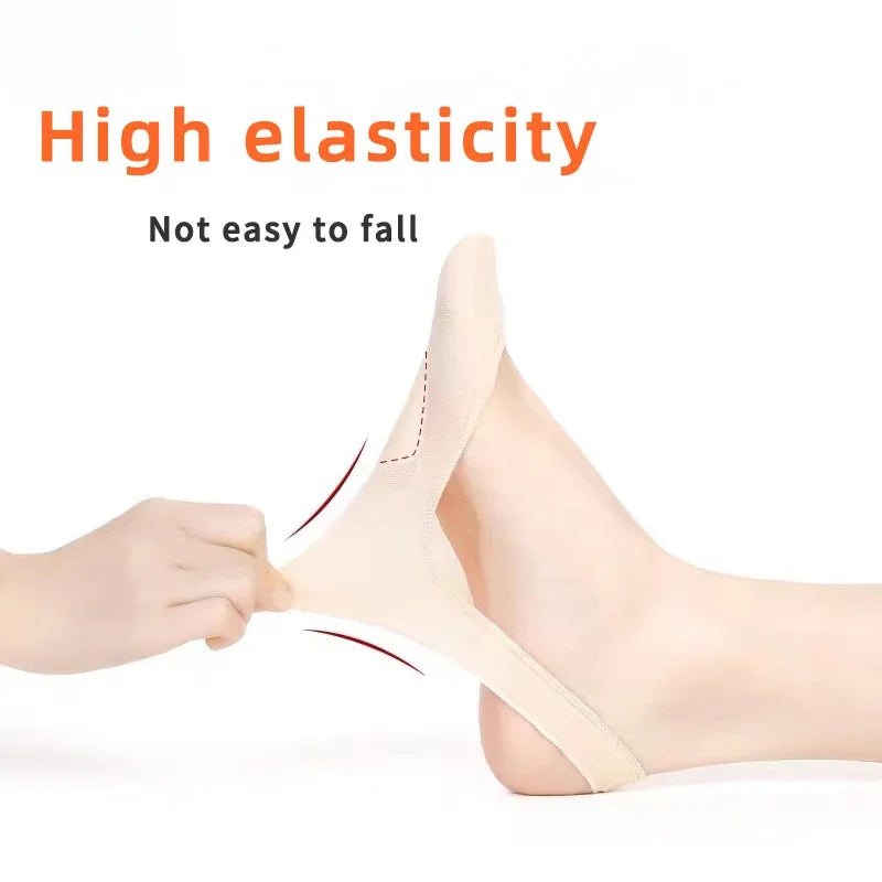 Invisible Low-Cut Footies with Silicone Grip for Heels &  Loafers
