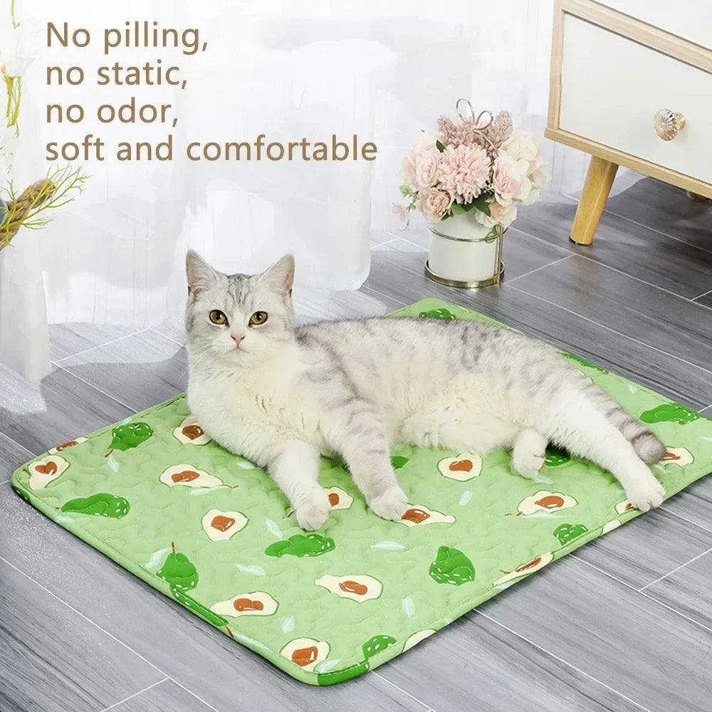 Ice Silk Pet Cooling Mat – Breathable Summer Bed for Dogs &  Cats