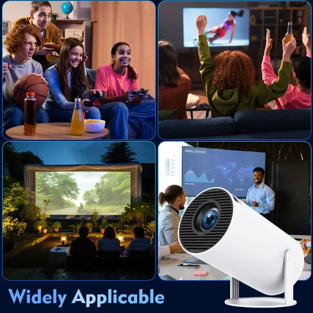 HY300 Pro Smart Mini Projector – Android 11 & 180° Flexible